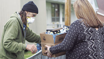 Goods donated to food pantry